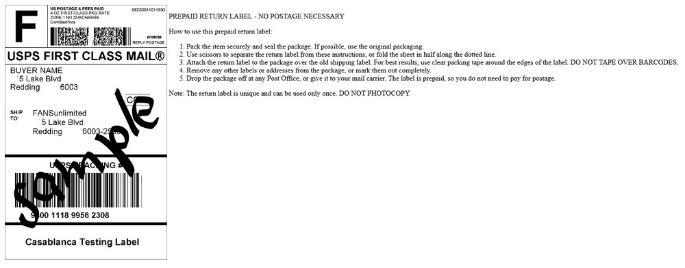 TESTING SERVICE For Your Casablanca Ceiling Fan W-12 Wall Control