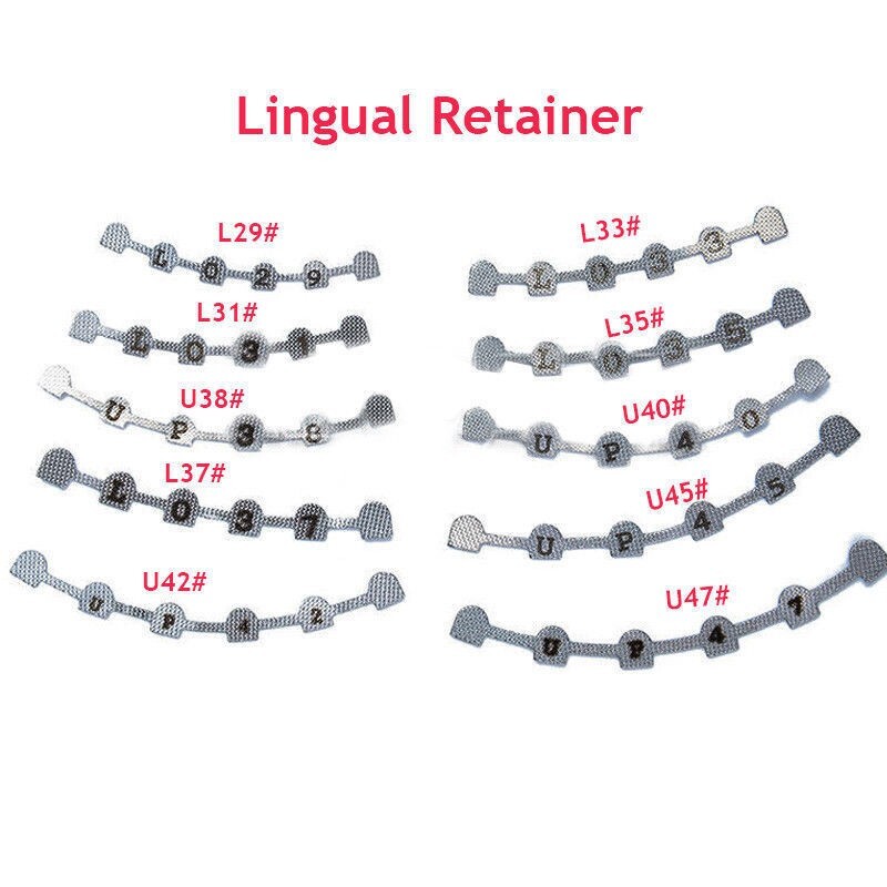 10 Pcs Dental Orthodontic Lingual Retainer Bonding Splits with Mark Upper/Lower
