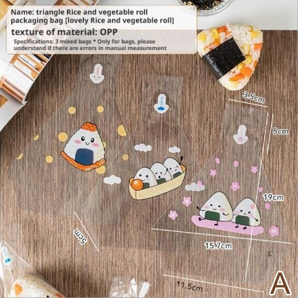Triangular rice ball packaging bag Triangular mold Homemade seaweed Q1M8 U4 S7H5