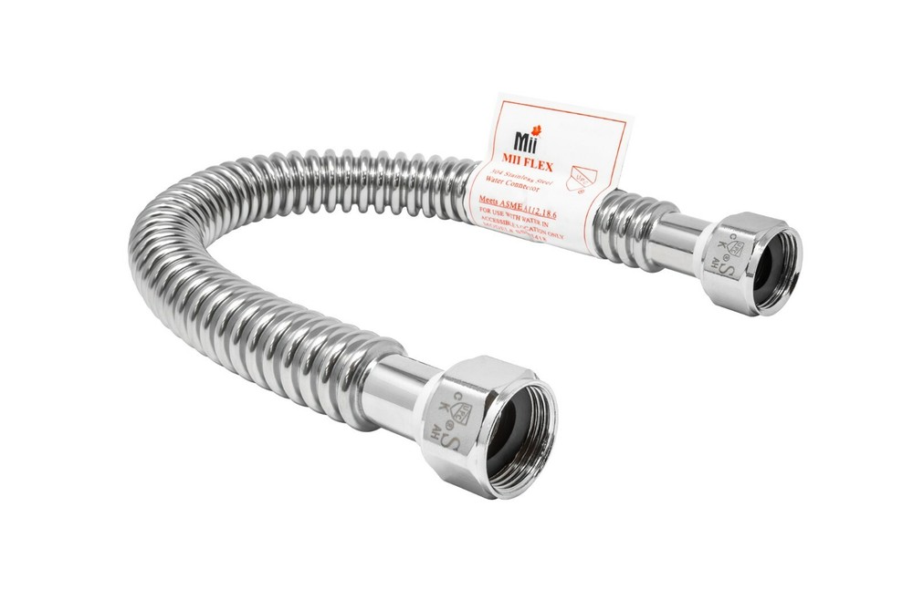 3/4 inch FIP, 18 inch Length Stainless Steel Corrugated Water Heater Connector