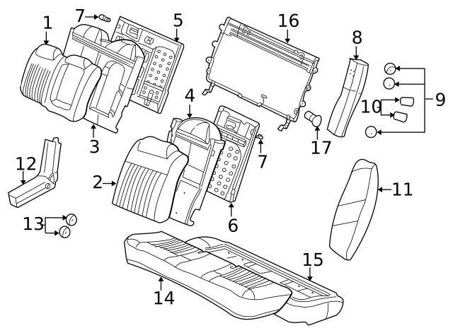 Genuine GM Seat Back Cover 88993699