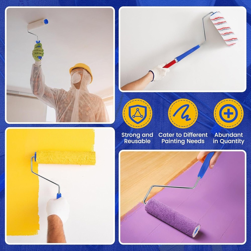 18 Pack 9 Inch Paint Roller Frame 5 Wire Galvanized Roller Handle Brush House