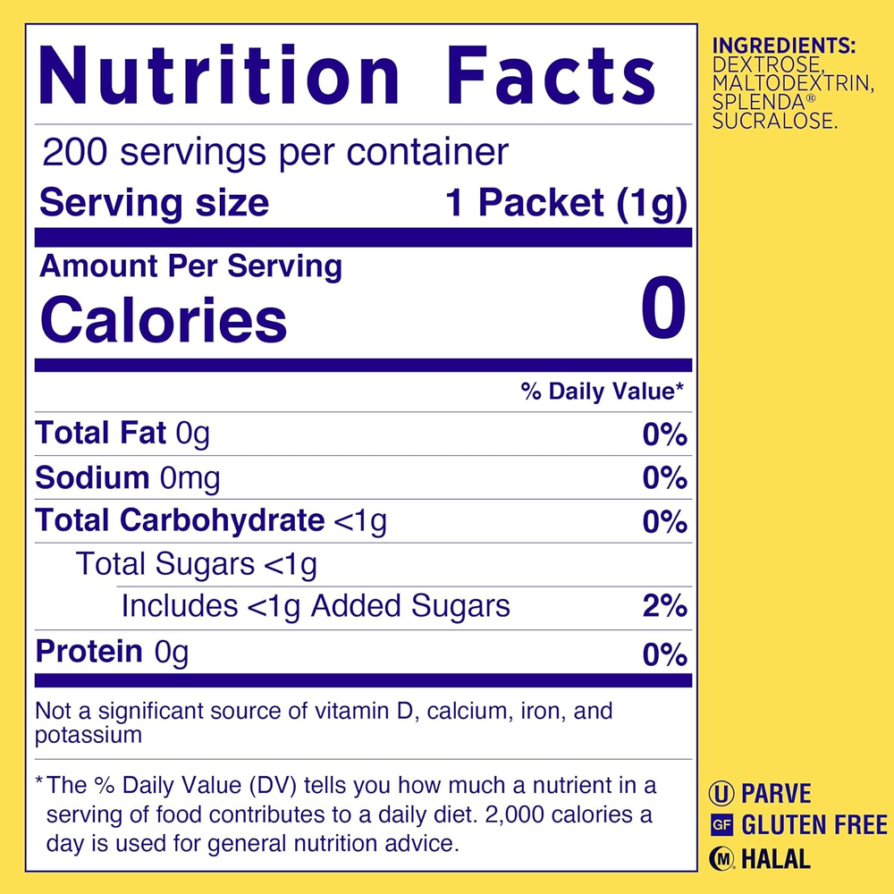 Zero Calorie Sweetener, 200 Count Packets