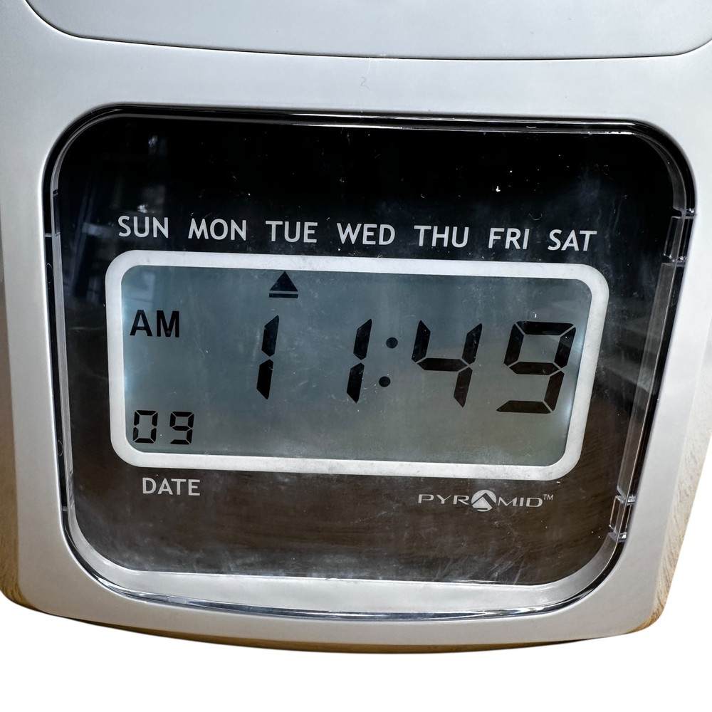 Pyramid Time Systems 2500 Employee Time Clock Punch Card Machine – Open Box