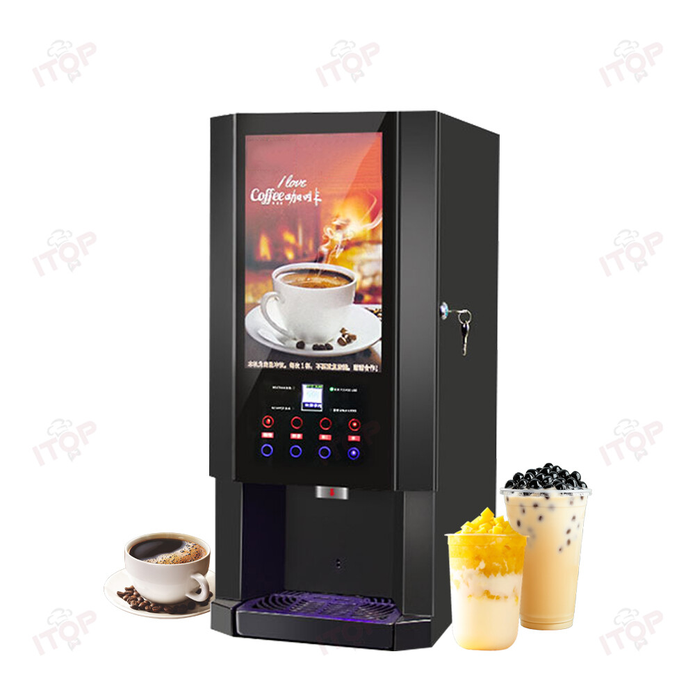 Multi-Function Commercial Coffee Machine Hot Cold Instant Coffee Maker 110V/220V