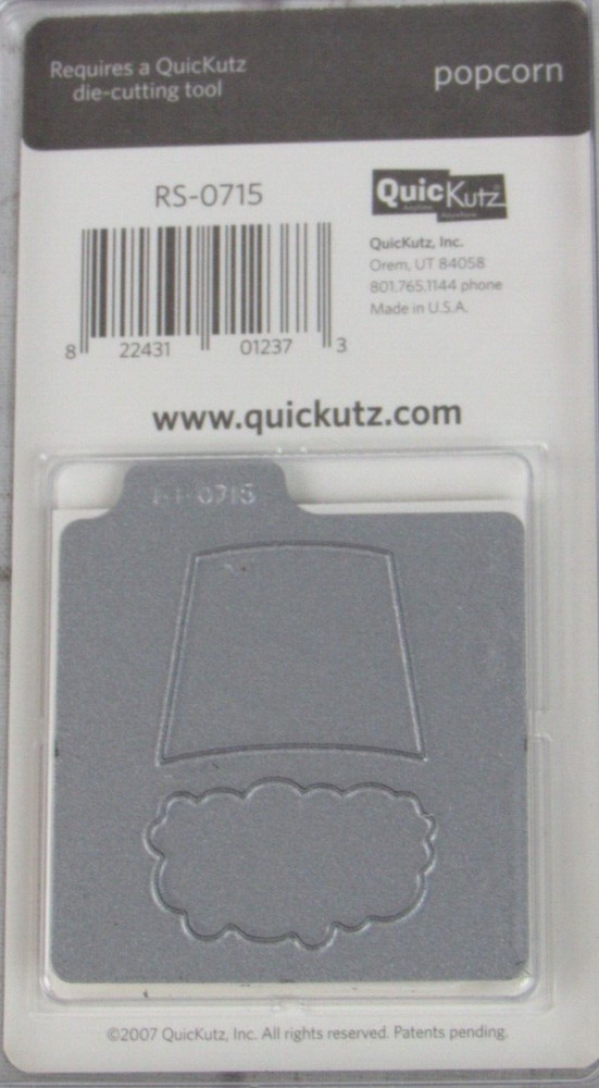 QuicKutz Popcorn 2x2, 1 Cutting Die Set RS-0715
