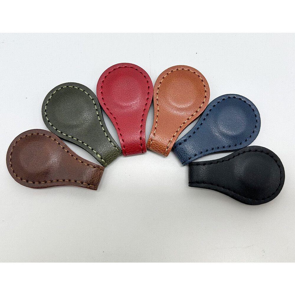 2/12Pcs Magnetic Bookmarks, Classic Stitched Leather Bookmark