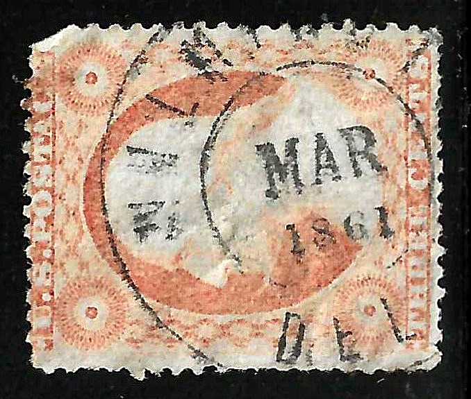 Sc #26 1861 Year Date Cancel 3 Cent Washington 1857-61 US 80F26