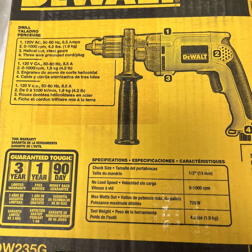 Dewalt 1/2” Drill Model DW235G