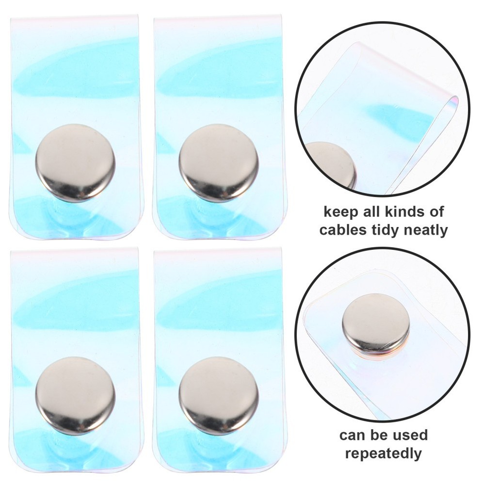 15PCS Snap Button Organizer Ties Earphone Data Cable Storage Buckle Organizers