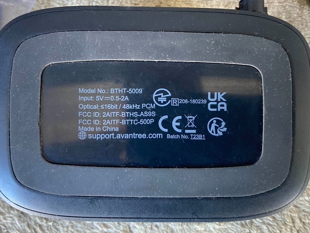 Avantree BTHT-5009 Wireless Bluetooth Transmitter Unit Plus Accessories.