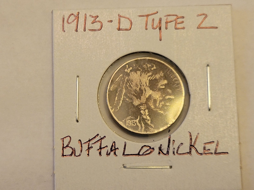 1913 d type 2 buffalo nickel