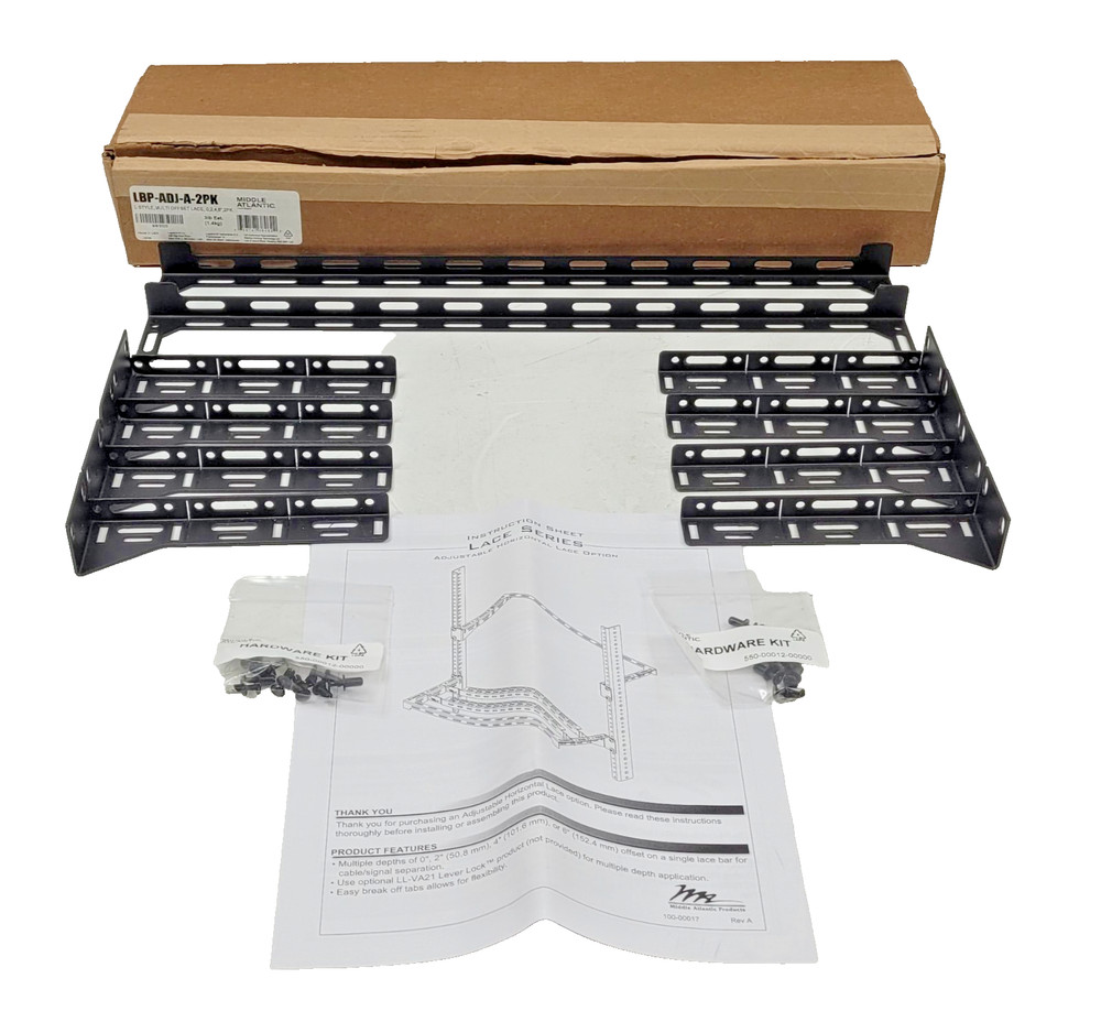 Middle Atlantic LBP-ADJ-A-2PK Adjustable Horizontal Lace - 2 pack