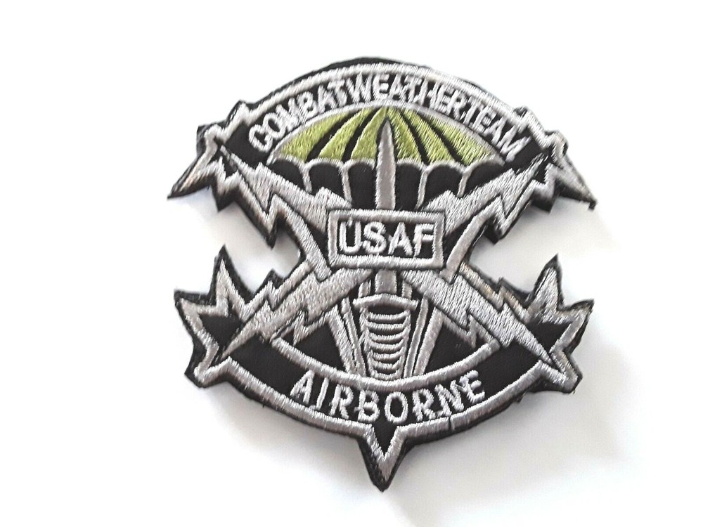 1 pc US AIR FORCE Combat Weather Team emb patch hook back