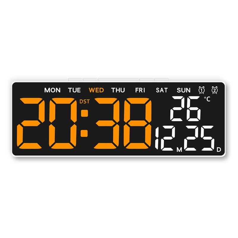 Multifunctional Simple LED Digital Clock with Date Week Display for Office Home