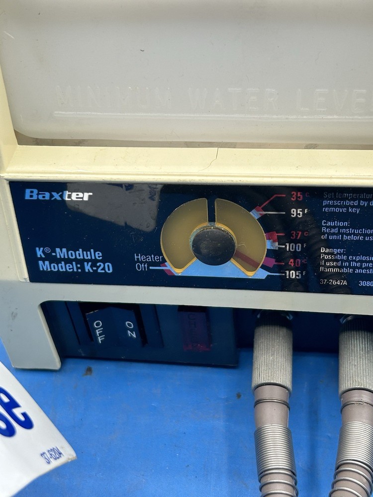 BAXTER K MODULE MODEL K-20 HYPERTHERMIA WARMING UNIT MISSING CAP