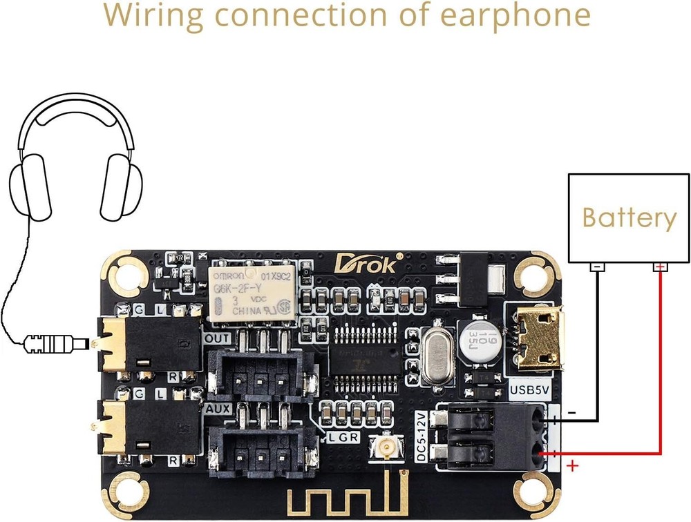 Portable Bluetooth Module for Stereo DIY Projects - Dual Audio Channels