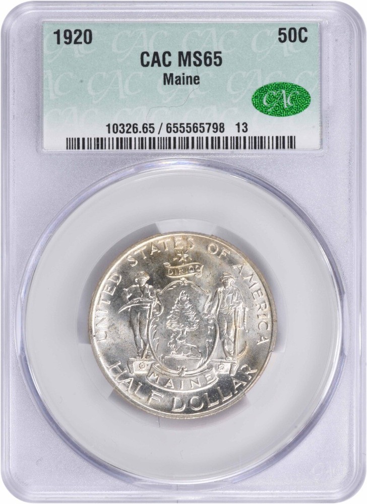 Maine Commemorative Half Dollar 1920 MS65 CACG