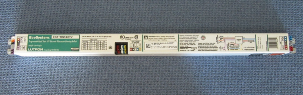 Lutron EcoSystem EC5T8RWJUNV1 Programmed Rapid Start Fluorescent Dimming Ballast