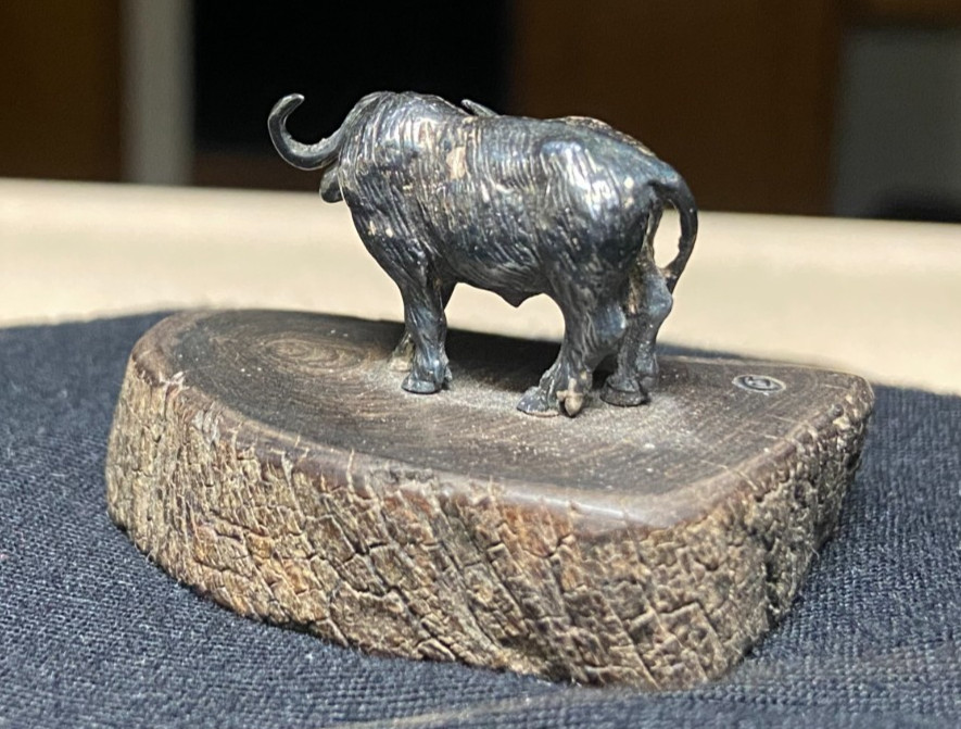 Patrick Mavros Silver Buffalo Miniature Figure