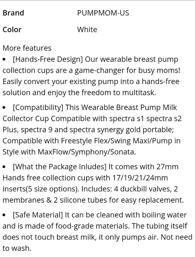 Pump Mom Hands Free Collection Cups 2 PC