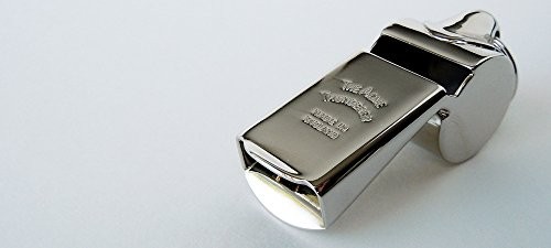 Metal referee safety whistle