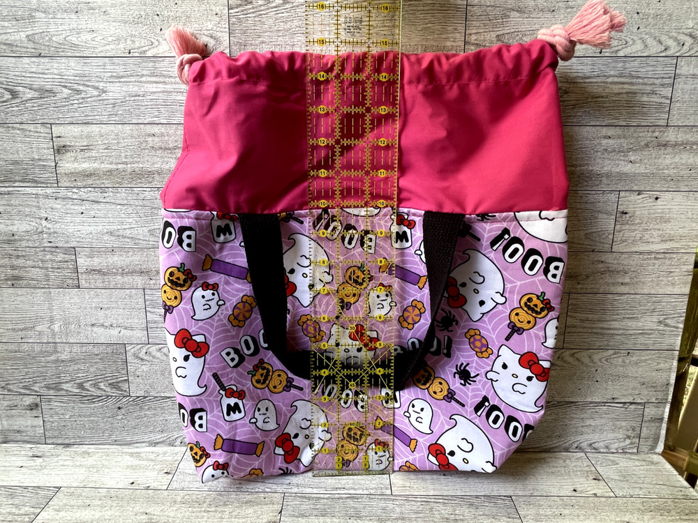 Project Bag Knitting Crochet DrawstringYarn Storage Halloween Ghost Fall Storage