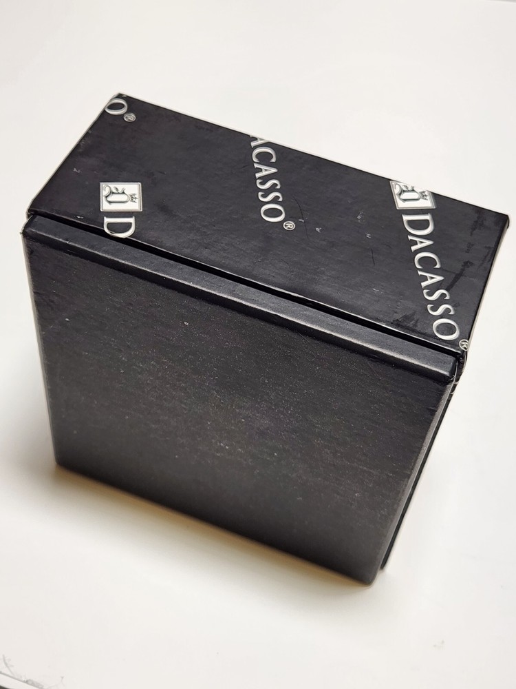 Dacasso Leather Round Coasters Dark Green 6pc