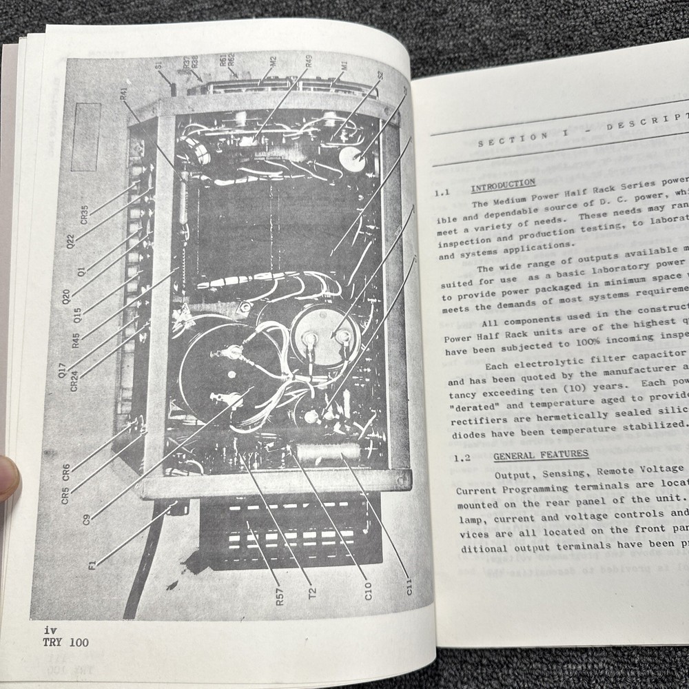 Trygon HR40-5A Medium Power Half Rack Series Transistorized Power Supply 1966