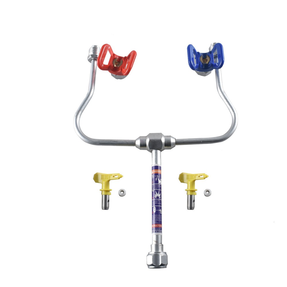 DUAL SPRAYER - SPRAY GUN EXTENSION POLE DOUBLE NOZZLE HEAD