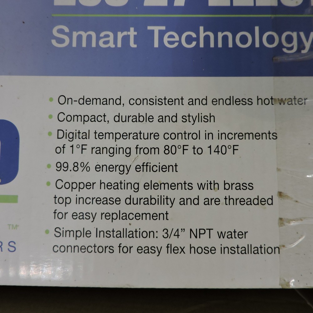 EcoSmart ECO 27 Electric Tankless Water Heater, 27 KW at 240 Volts, 112.5 Amps