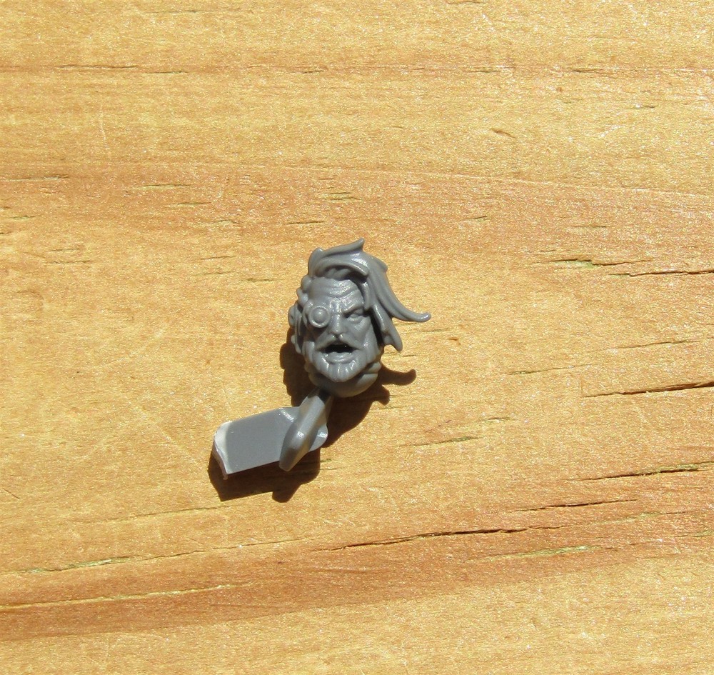 40K Space Wolves Grey Hunters Pack Leader Bare Head w/ Bionic Eye Bits