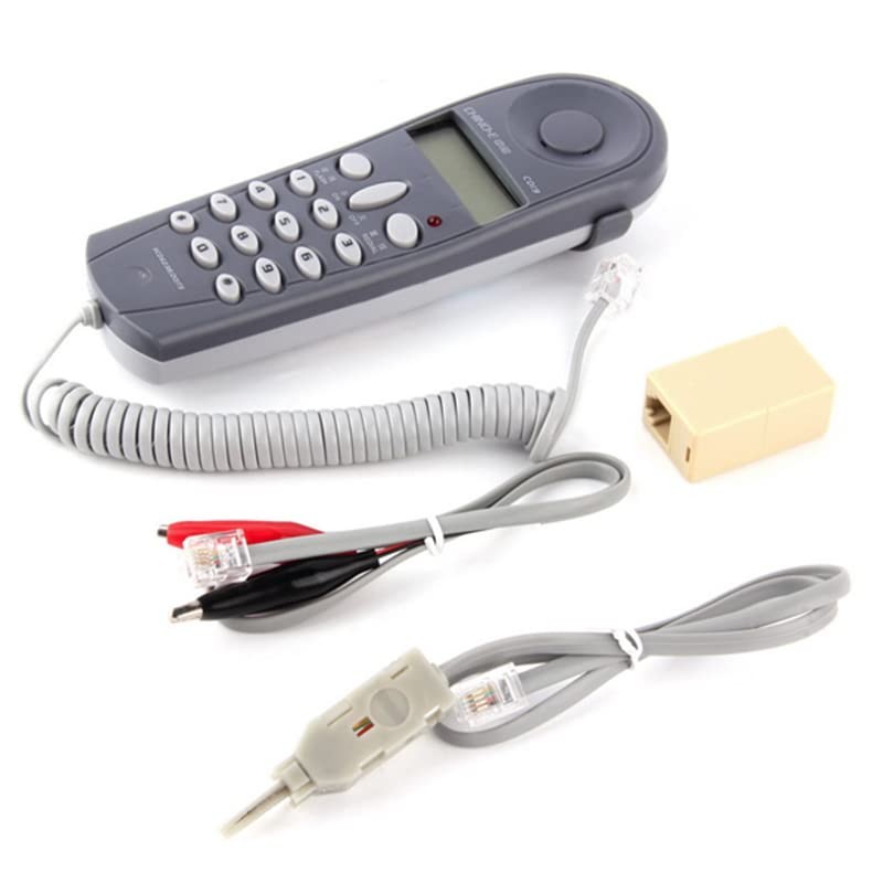 Telephone Phone Line Network Cable Tester Butt Test Lineman Tool Grey