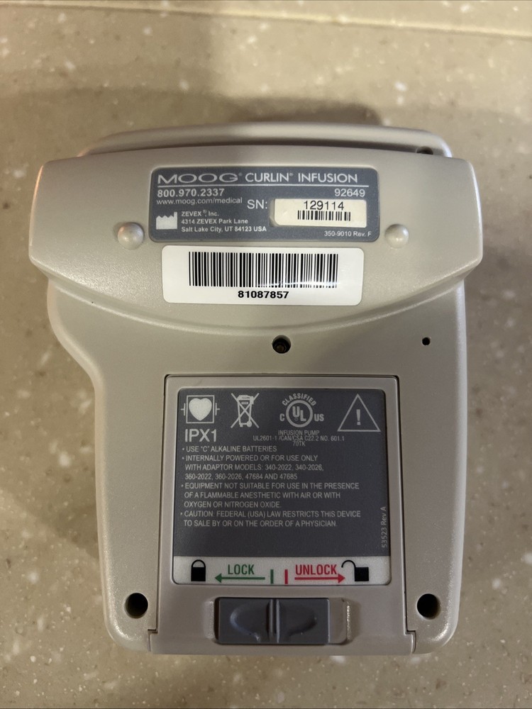 Curlin Medical 4000 CMS Ambulatory Infusion System Power Tested 303 Error Code