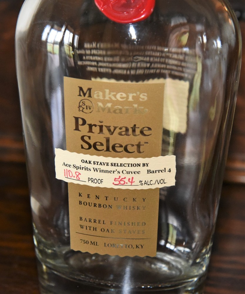Maker's Mark PRIVATE SELECT Oak Stave Selection Whisky Bottle Empty 750ml