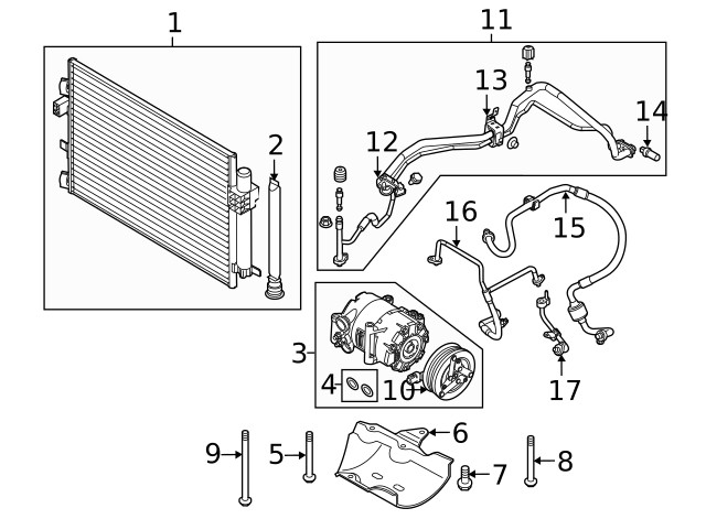 Genuine Ford AC Line BV6Z-19E631-A
