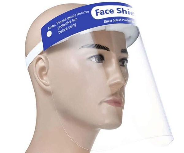Protective face shield in plastic 33x22 cm