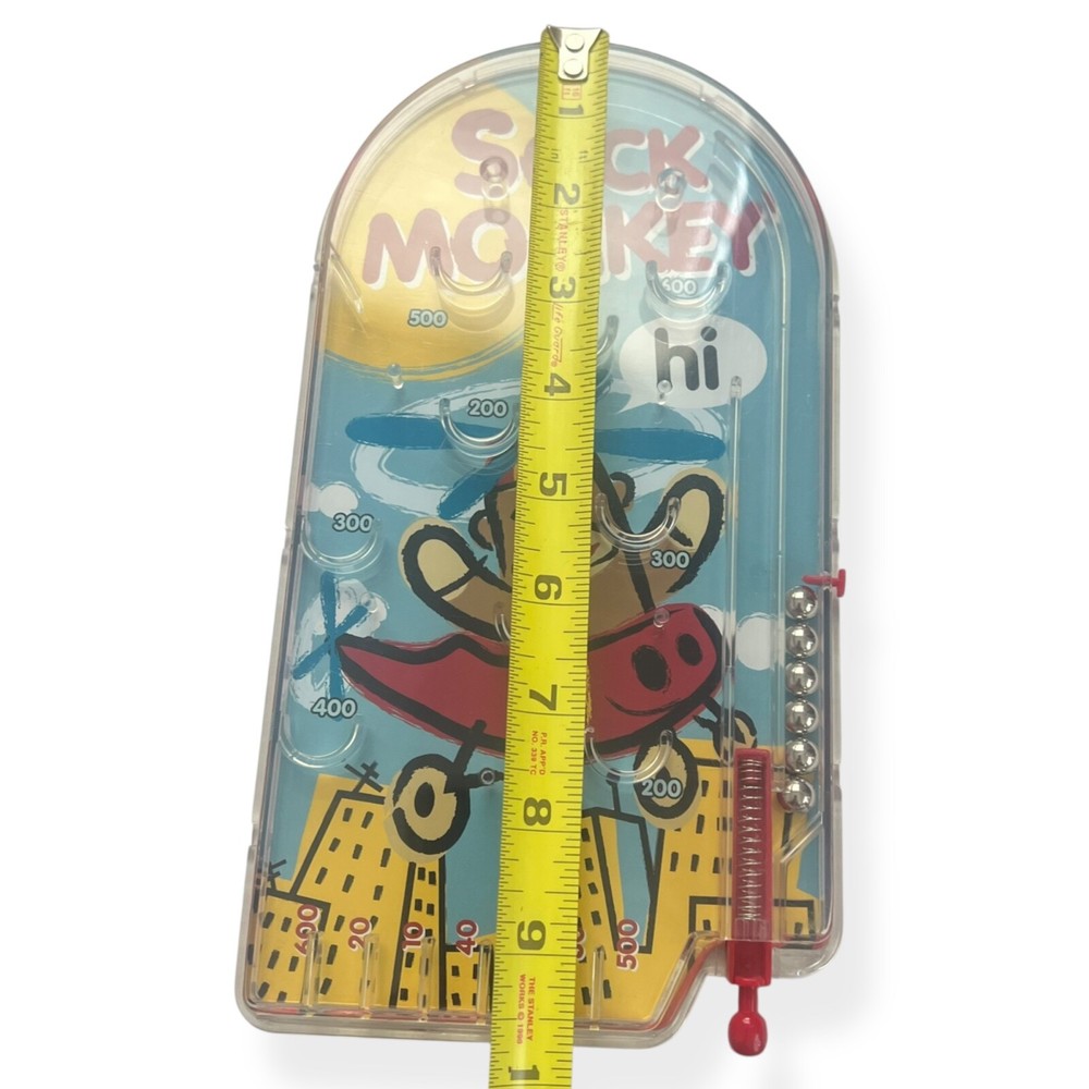 Sock Monkey Handheld Pinball Game Portable Travel Game Nelson