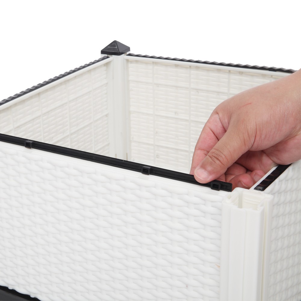 2Pcs Free Splicing Injection Planting Box White