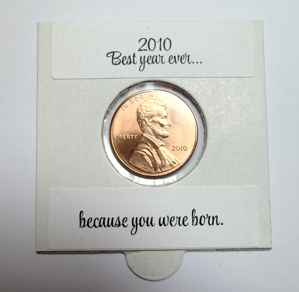 2010 P American Lincoln Shield Penny, no mint mark  - Make someone feel Loved!