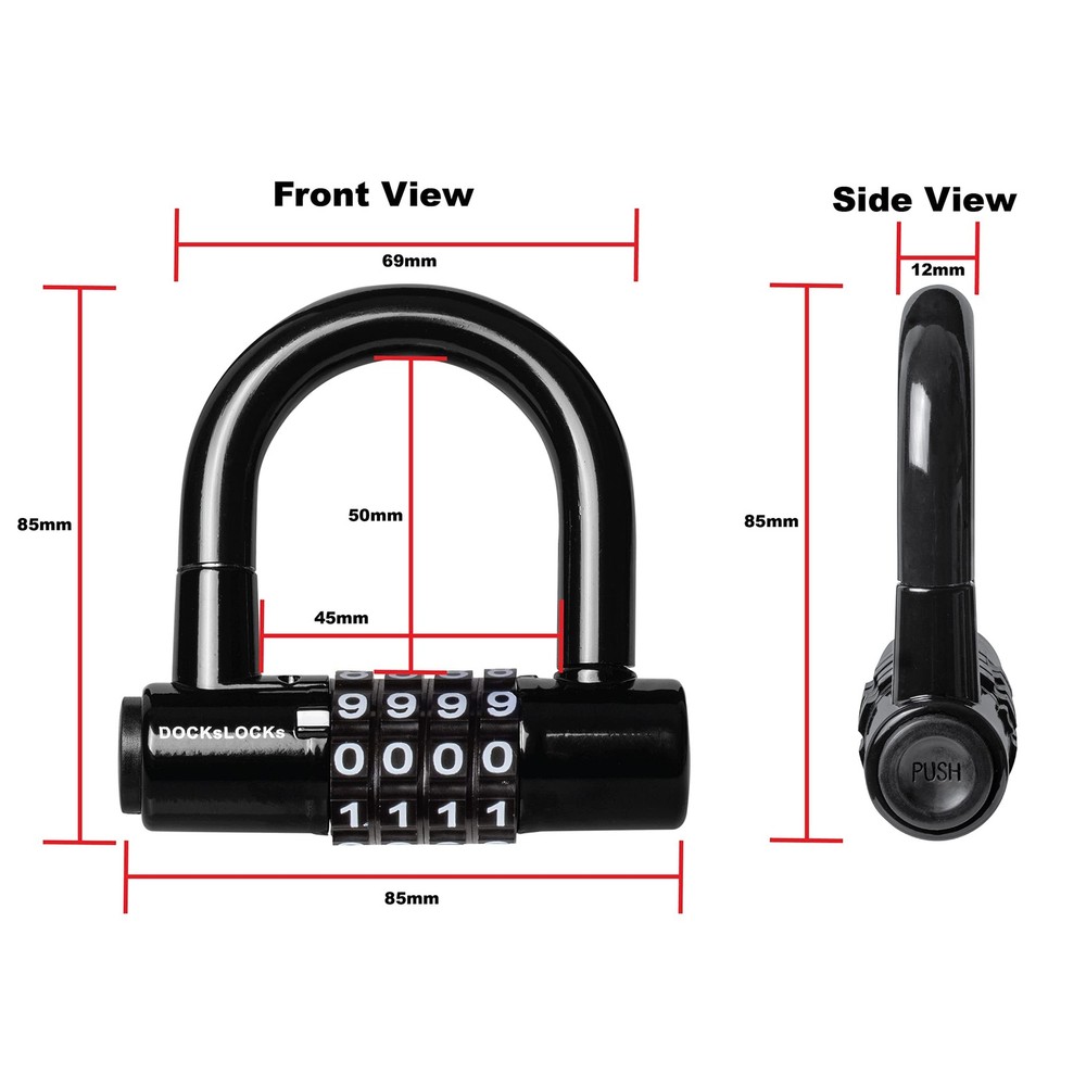 DocksLocks Security Cable Lock Set (5ft to 25ft Lengths) – 5ft, Blue