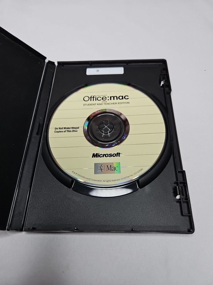 Microsoft Office Mac 2004 Student and Teacher Edition Software - 3 keys Incl.