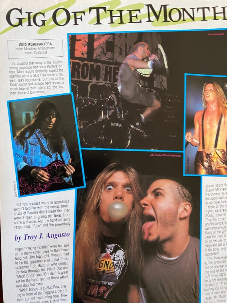 Skid Row, Full Page Vintage Clipping