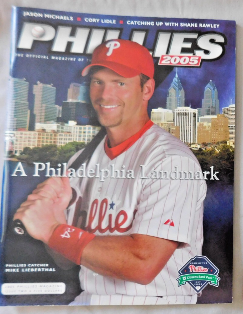 Mike Lieberthal 2005 Philadelphia Phillies Magazine issue #2 Program Ex