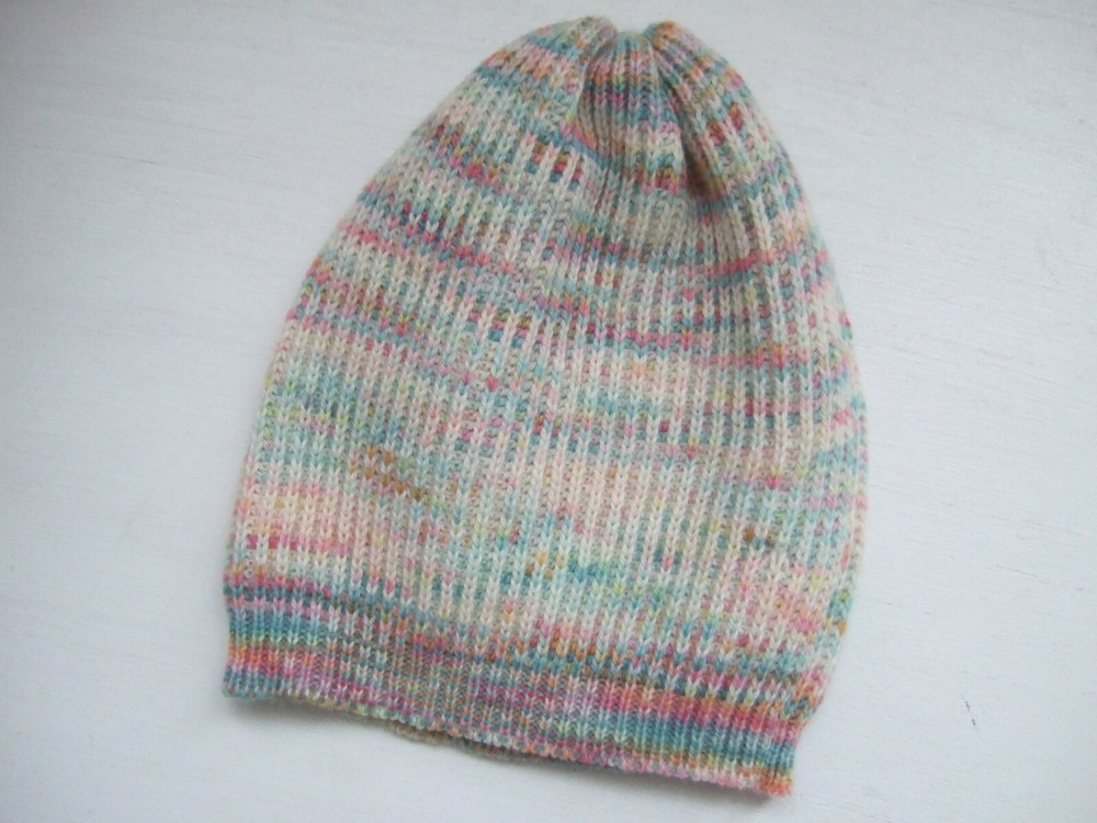Hand Knitted HAT, 100% Wool Yarn (HAND DYED by me)