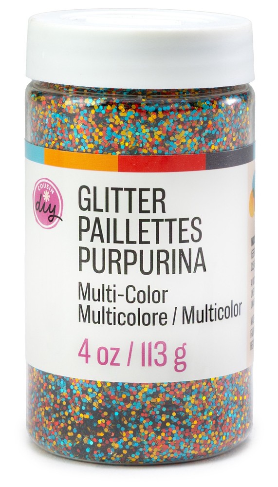 CousinDIY Glitter 4oz-Multi-Colored