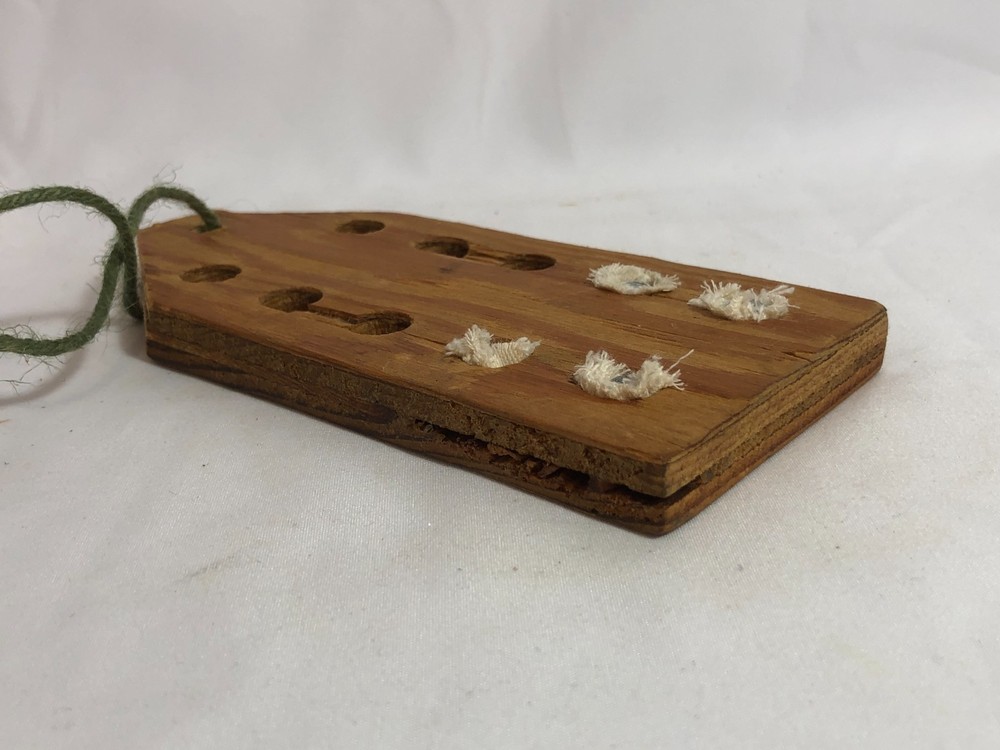 HANDMADE MUZZLELOADER ROUND BALL LOADING BLOCK ~ .45 CAL, 10 ROUNDS