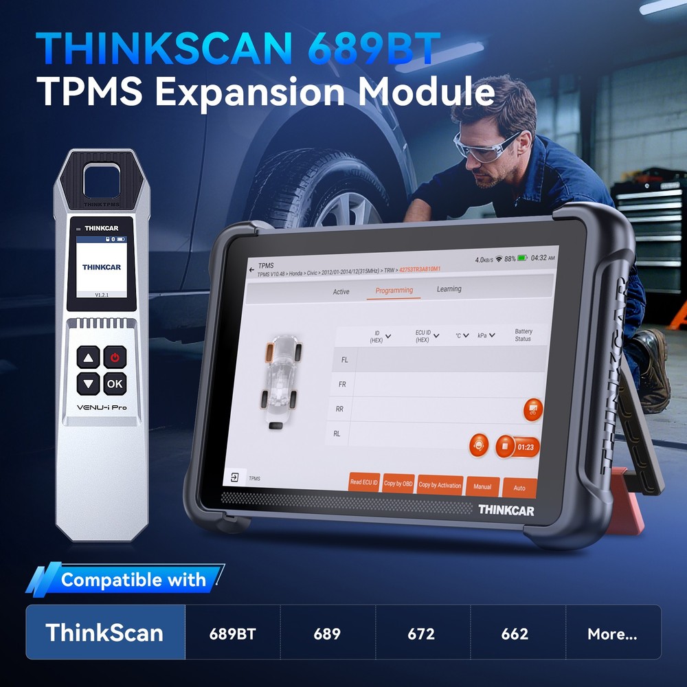 THINKCAR Ipro & VENU5 TPMS Tool Set Tire Pressure Sensor TPMS System Diagnostics