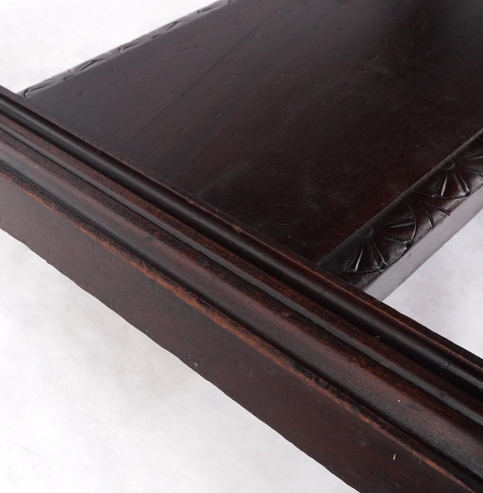 Jacobean Finely Carved Massive Solid Mahogany Partners Desk