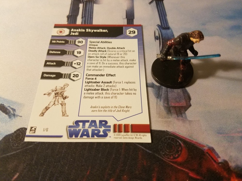 Star Wars Miniatures Attack on Teth 01 Anakin Skywalker, Jedi